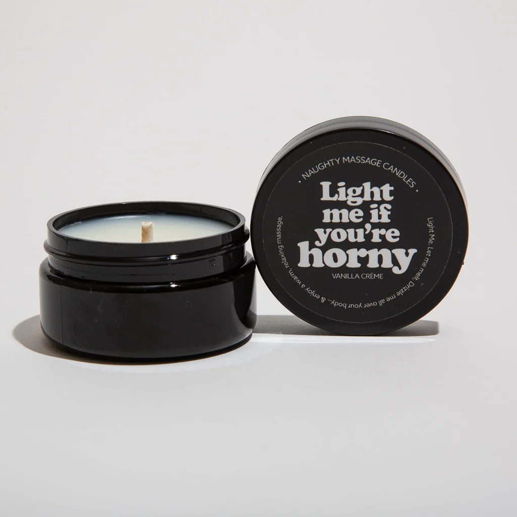 LIGHT ME IF YOU'RE HORNY - NAUGHTY MINI MASSAGE CANDLE - Sexy Living