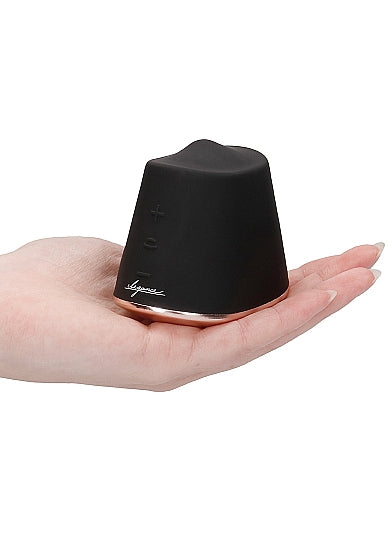 Elegance Dazzling Rotating & Vibrating Clitoral Stimulator Black - Sexy Living