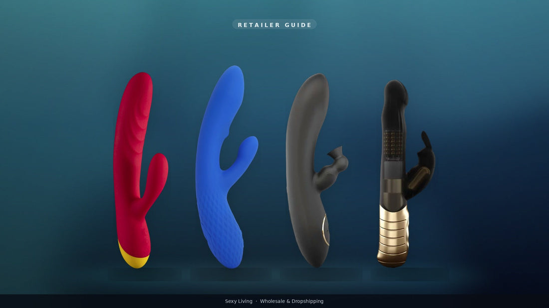 Rabbit vibrator retailer lineup: ROMP Jazz, plusOne Dual Luxe, Dorcel Divine Rabbit, Dorcel Baby Rabbit