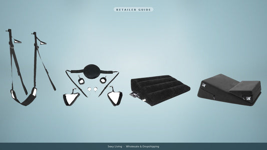 Sex swings retailer guide lineup: doorway swing, Pivot Partner, inflatable wedge, Liberator ramp