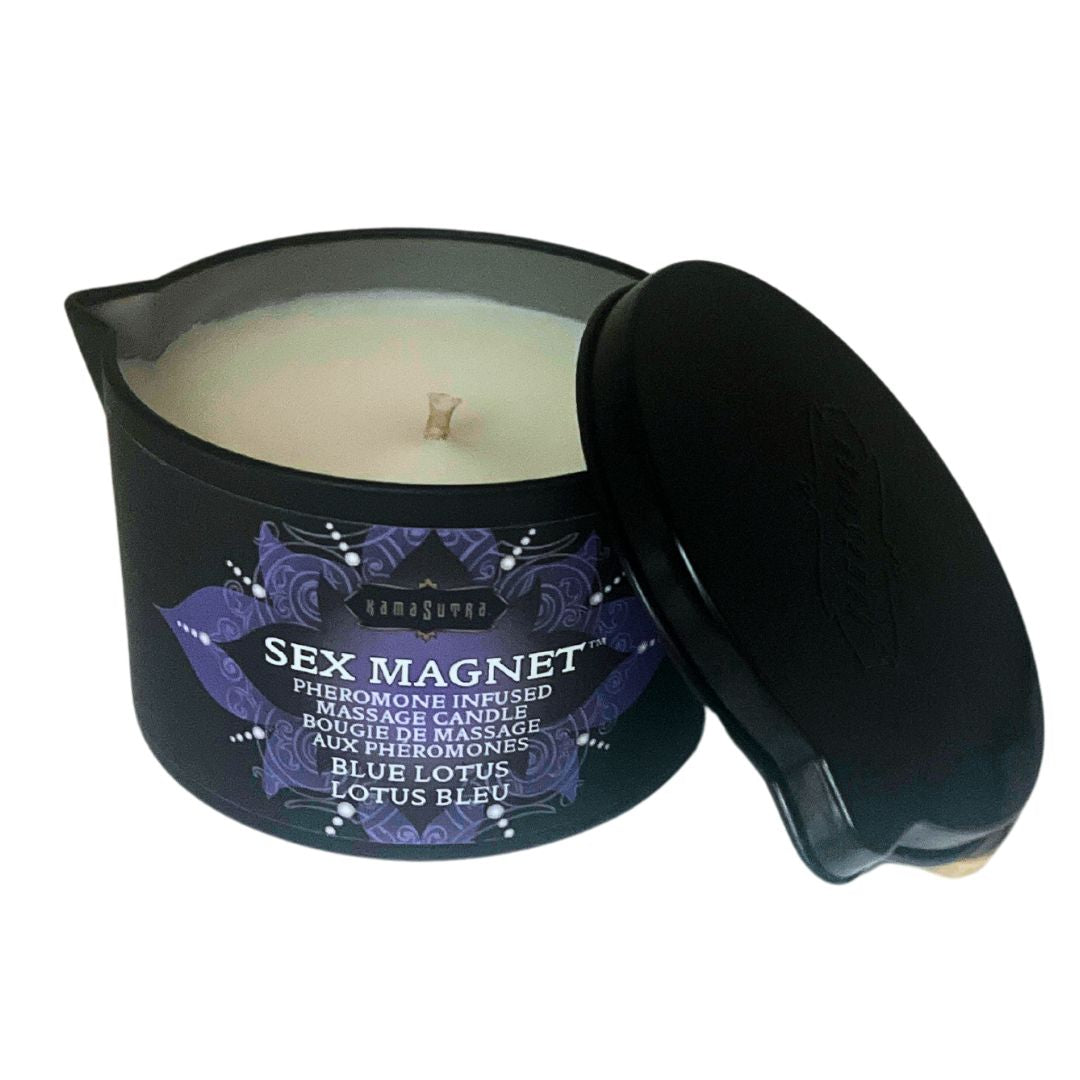 Sex Magnet Massage  Candle Blue Lotus (with pour spout) 6 oz/170 g