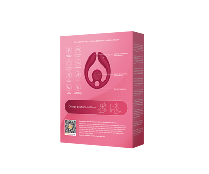 SVibe Snail GIZI Duo Couples Stimulator, burgundy
