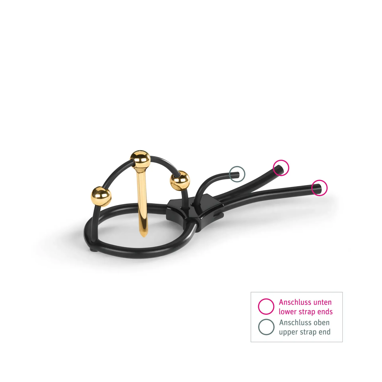 Mystim Plunging Pete - Corona Strap with Urethral Sound