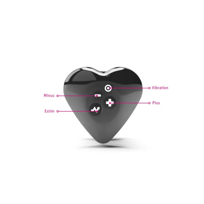 Mystim Heart's Desire eStim layonvibrator, Black