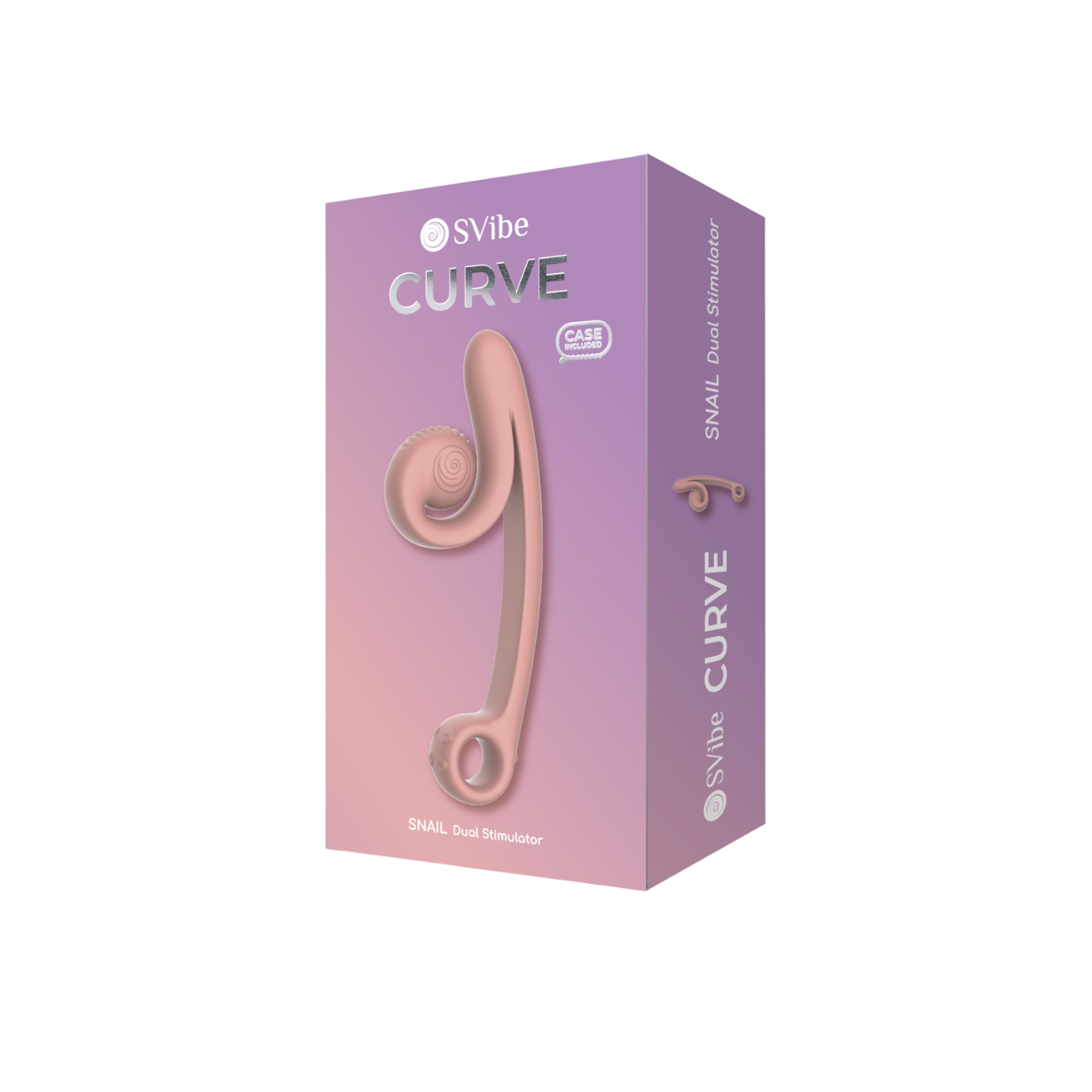 SVibe Snail CURVE vibrator, peachy pink