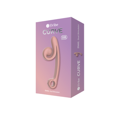 SVibe Snail CURVE vibrator, peachy pink