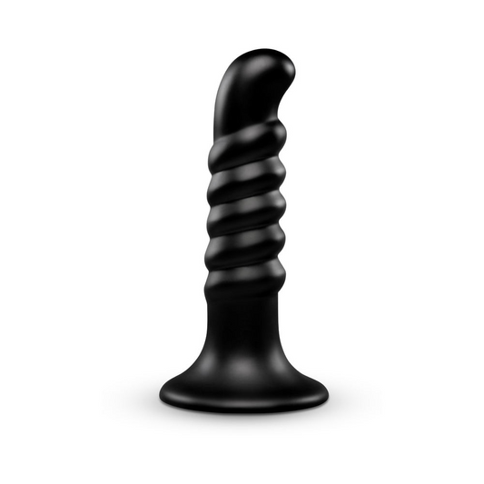 b-Vibe Krush 9.5" Curved & Ribbed Dildo with Suction Cup