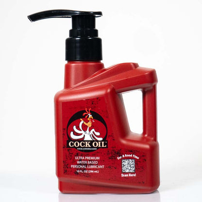 Cock Oil Water-Based Lubricant – Plastic Bottle with Pump Top 10 oz