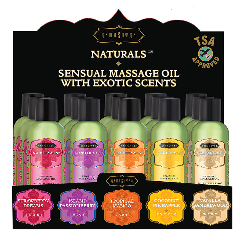 Display - Naturals Massage Oil Prepack