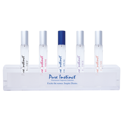 Pure Instinct Signature Collection Pheromone Perfume Display 6pc ACRYLIC DISPLAY with TESTERS (Free with Minimum Order of 6 Units per Fragrance)