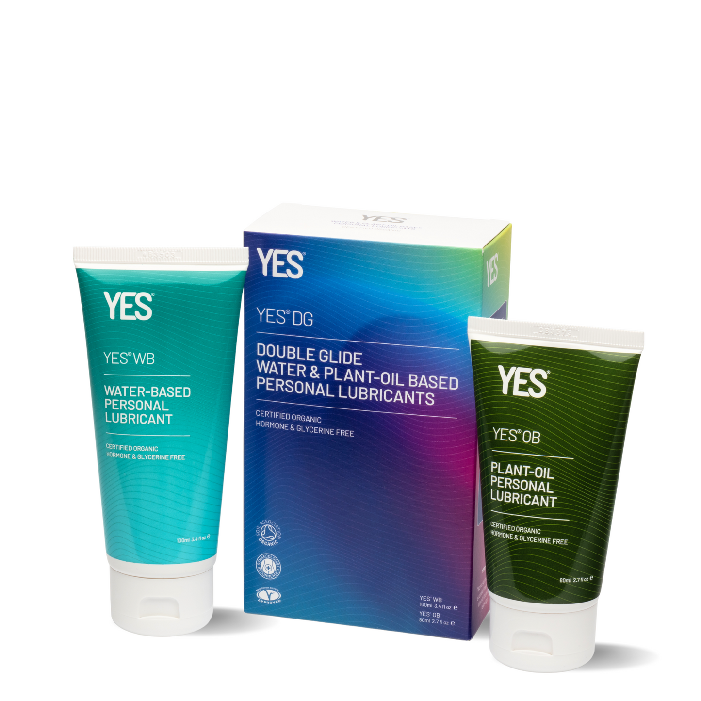 YES LUBRICANTS DG (Double Glide) WB Water Based and OB Plant-Oil Based