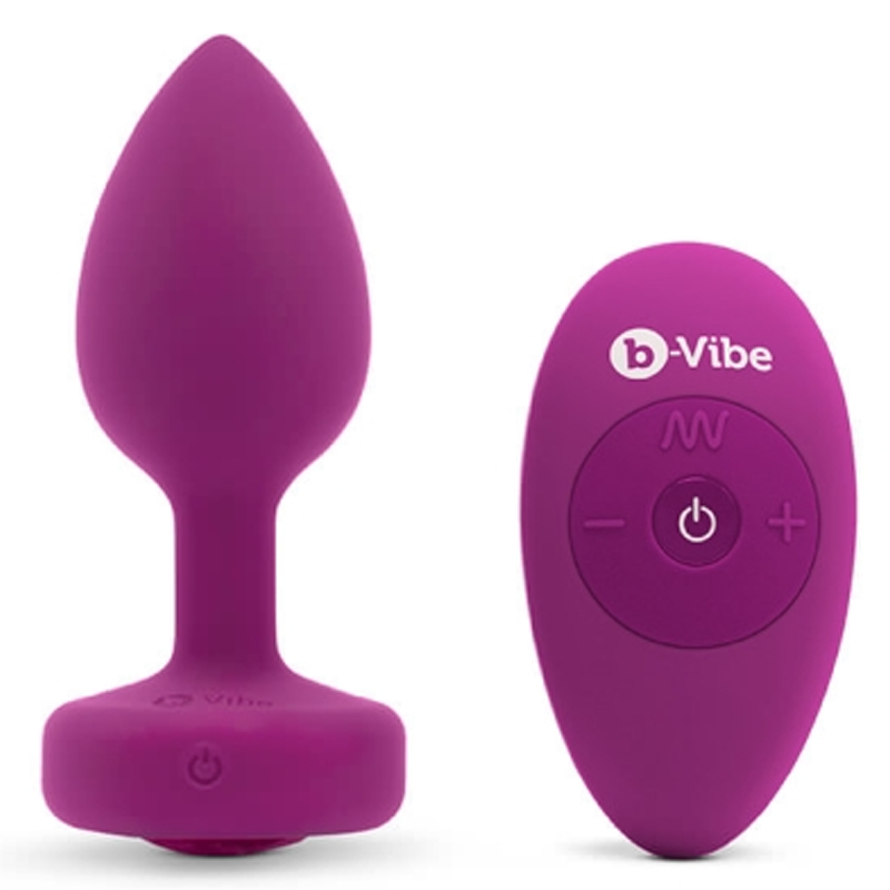TESTER - VIBRATING JEWEL PLUG | S/M | FUCHSIA