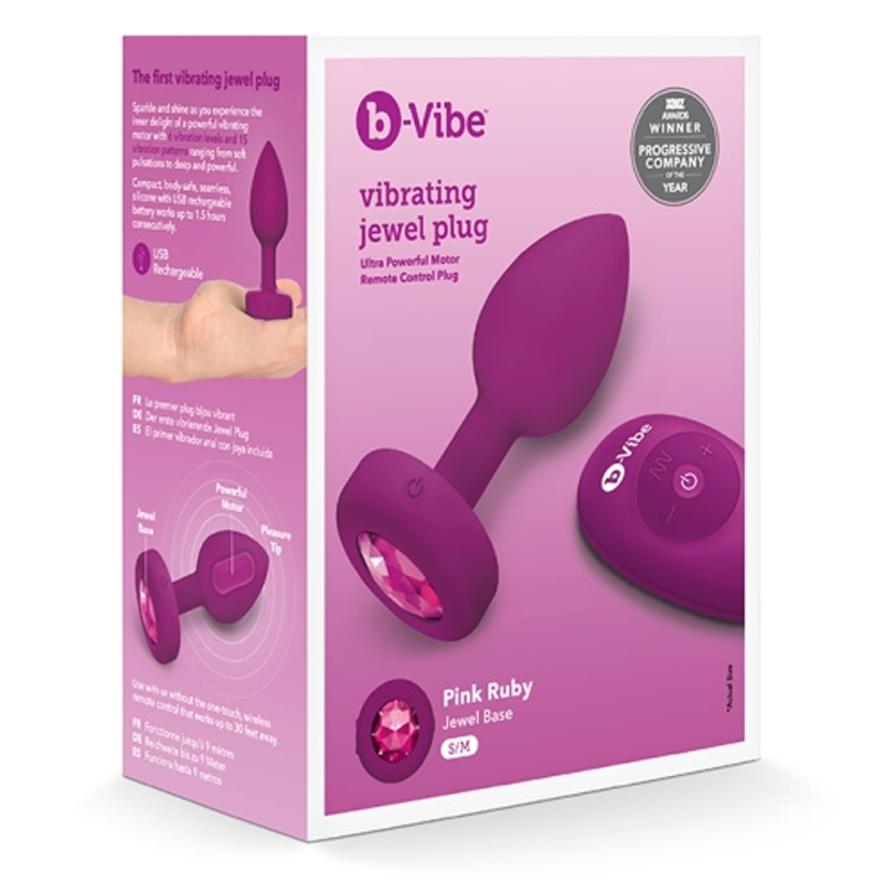 TESTER - VIBRATING JEWEL PLUG | S/M | FUCHSIA