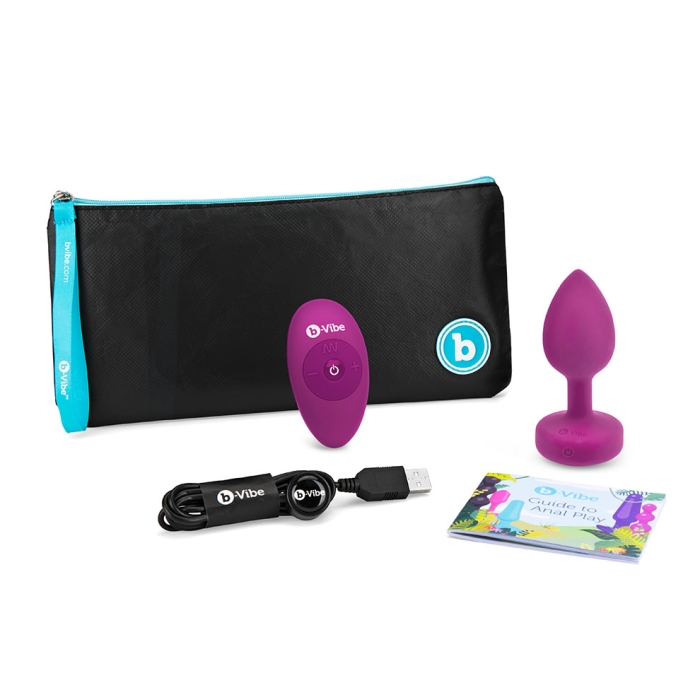 TESTER - VIBRATING JEWEL PLUG | S/M | FUCHSIA