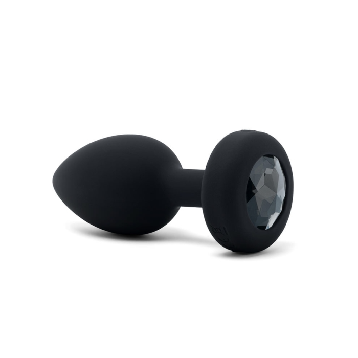 TESTER - VIBRATING JEWEL PLUG | M/L | BLACK