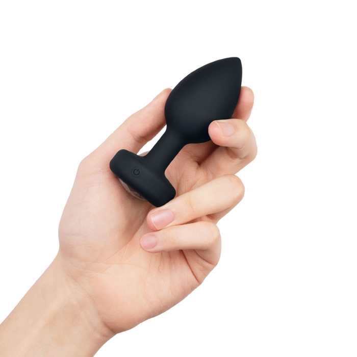 TESTER - VIBRATING JEWEL PLUG | M/L | BLACK