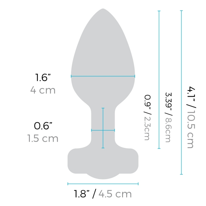 TESTER - VIBRATING JEWEL PLUG | M/L | BLACK
