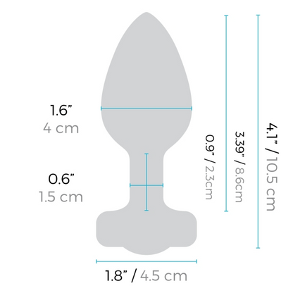 TESTER - VIBRATING JEWEL PLUG | M/L | BLACK