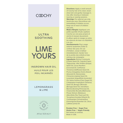 Ultra Soothing Ingrown Hair Oil Lemongrass & Lime - Sexy Living