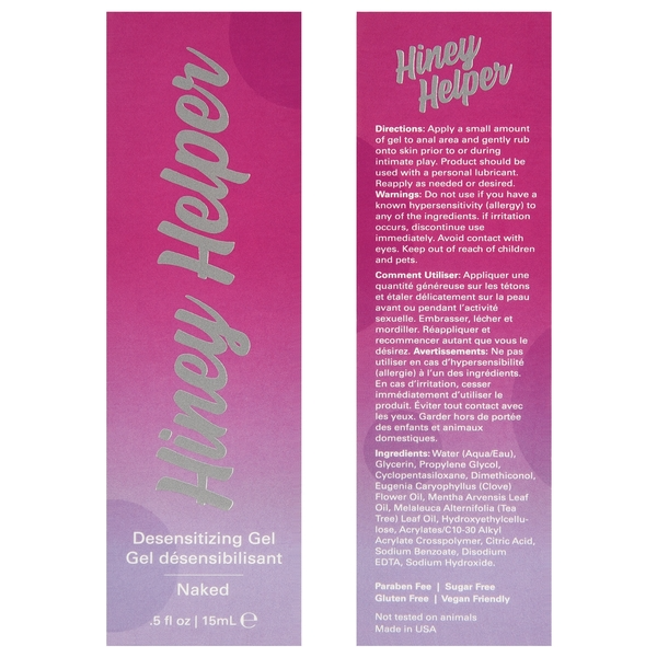 HINEY HELPER Desensitizing Gel - Sexy Living