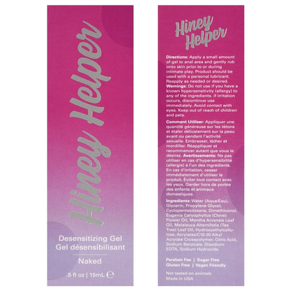 HINEY HELPER Desensitizing Gel - Sexy Living