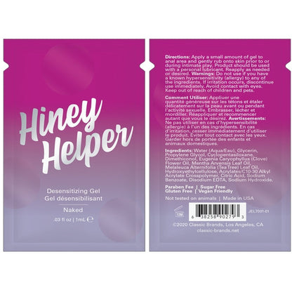 HINEY HELPER Desensitizing Gel - Sexy Living