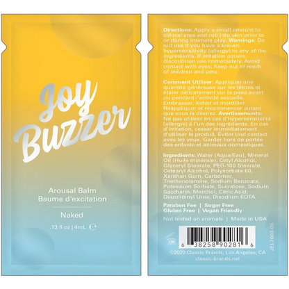 JOY BUZZER Clitoral Arousal Balm - Sexy Living