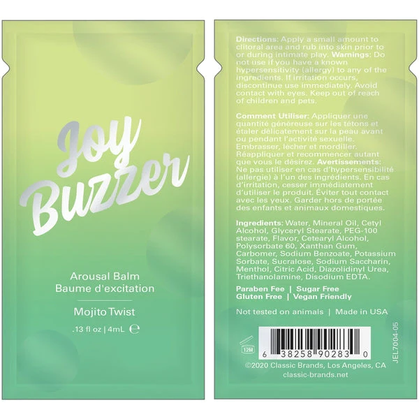 JOY BUZZER Clitoral Arousal Balm - Sexy Living