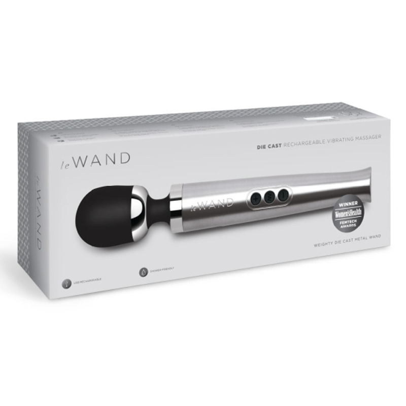 TESTER - Die Cast Rechargeable Vibrating Massager - Silver