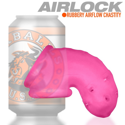 AIRLOCK, air-lite vented chastity, PINK ICE