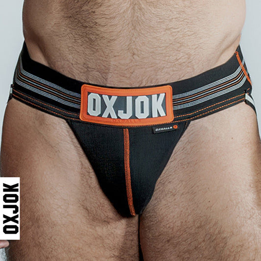 SLINGJOCK, upthrust slider-strap jock, BLACK IRON, X-LARGE