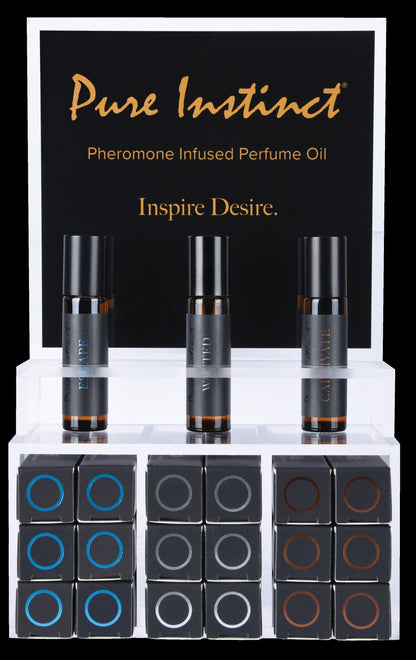 Pure Instinct Pheromone Perfume Oil Tester Display (22pcs)