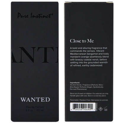 Wanted - 60ml Pure Instinct Men's Collection Pheromone Perfume