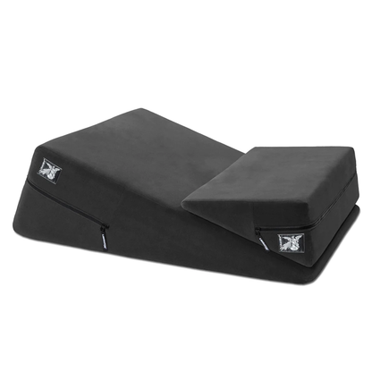 Wedge/Ramp Combo Male Packaging Black Microfiber - Sexy Living