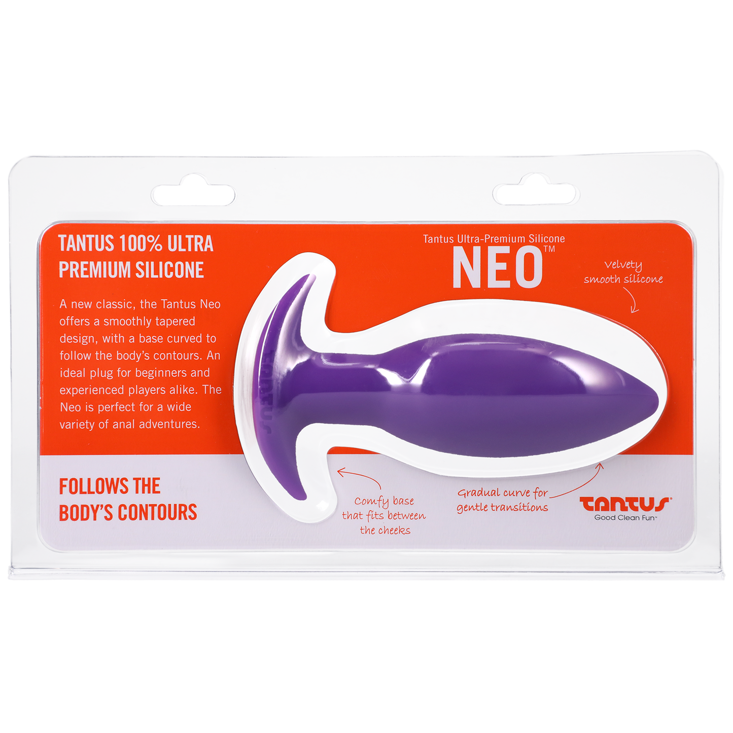 Tantus Silicone Neo Silicone Butt Plug Purple - Sexy Living