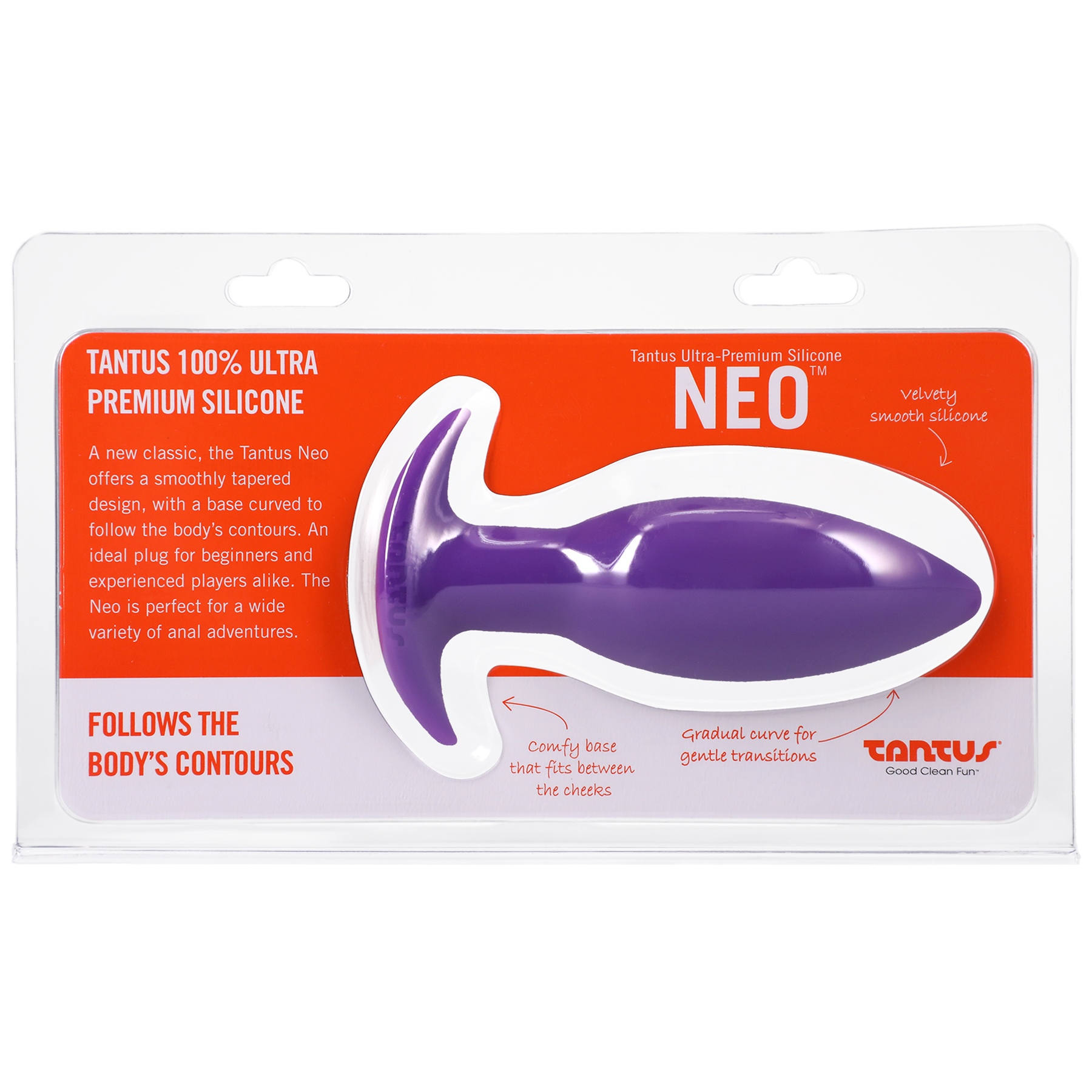 Tantus Silicone Neo Silicone Butt Plug Purple - Sexy Living