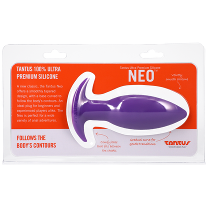 Tantus Silicone Neo Silicone Butt Plug Purple - Sexy Living