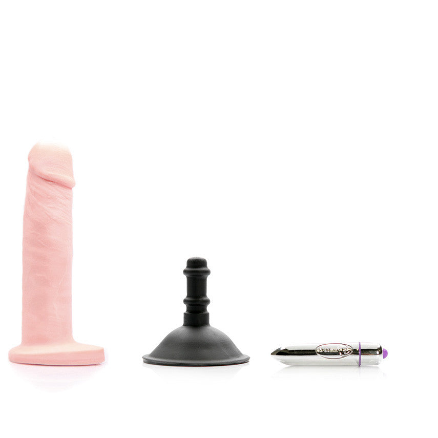 Silicone Alan O2 Dildo Vibrating Kit with Suction Cup - Sexy Living