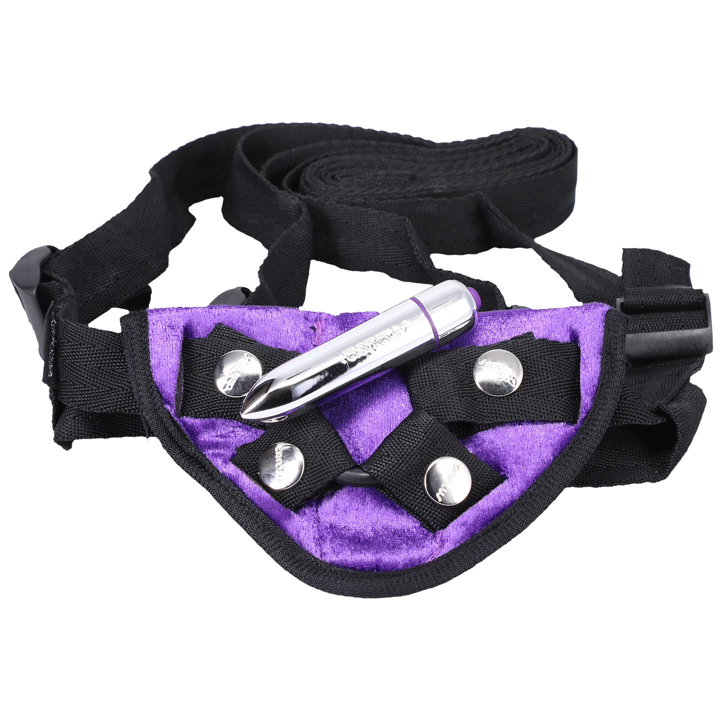 Velvet Vibrating Harness Lilac - Sexy Living