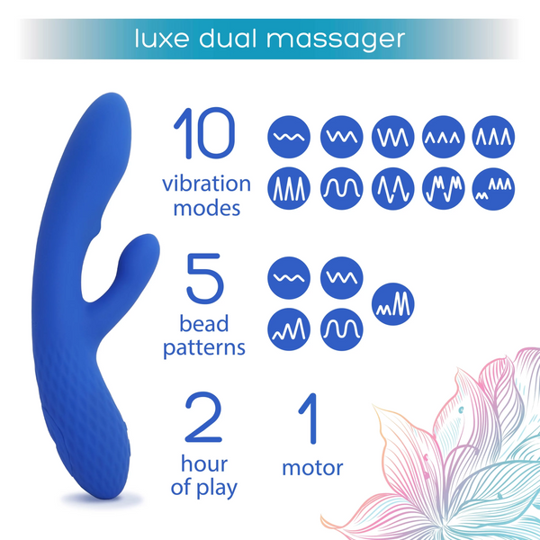 plusOne Luxe Dual Massager 10 Settings & Dual Motors | Sexy Living plusOne Luxe Dual Massager 10 Settings & Dual Motors | Sexy Living