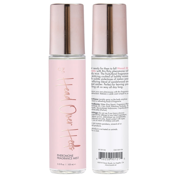 HEAD OVER HEELS Fragrance Body Mist with Pheromones - Fruity - Floral 3.5oz | 103mL - Sexy Living