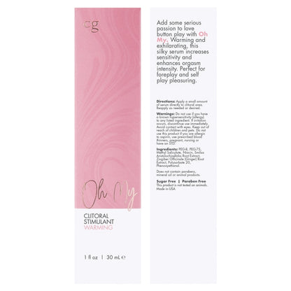 OH MY Warming Clitoral Stimulant - Fragrance Free 1oz | 30mL - Sexy Living