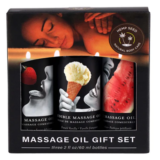 Edible Massage Oil Gift Set: Original 2 fl oz / 60 ml - Sexy Living