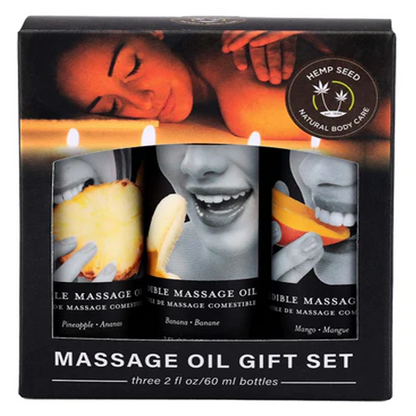 Edible Massage Oil Gift Set: Tropical Set 2 fl oz / 60 ml - Sexy Living