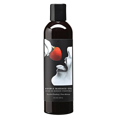 Edible Massage Oil Strawberry  8 fl oz / 237 ml - Sexy Living