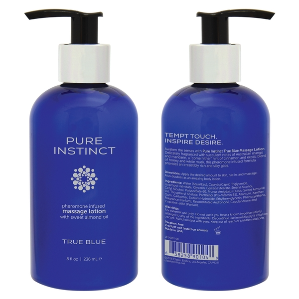 True Blue Pheromone Massage & Body Lotion 8oz | 236mL - Sexy Living