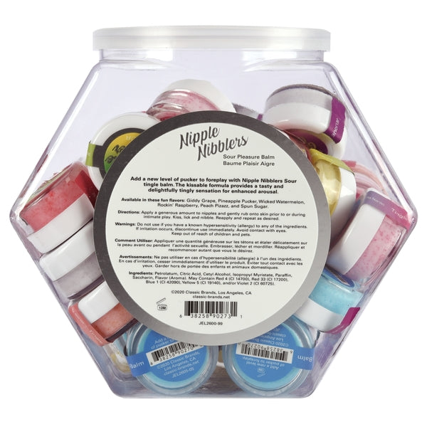 NIPPLE NIBBLERS Sour Pleasure Balm Assorted 3g Bowl of 36 - DISPLAY - Sexy Living