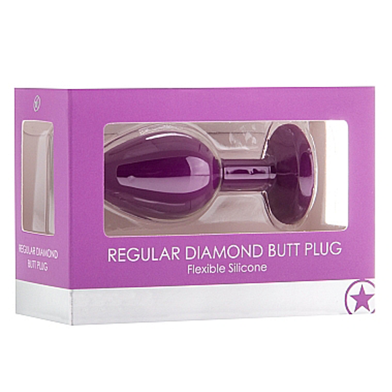 Diamond Butt Plug Regular Purple - Sexy Living