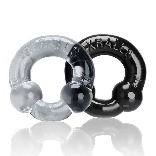 ULTRABALLS, 2-pack cockring - BLACK & CLEAR - Sexy Living